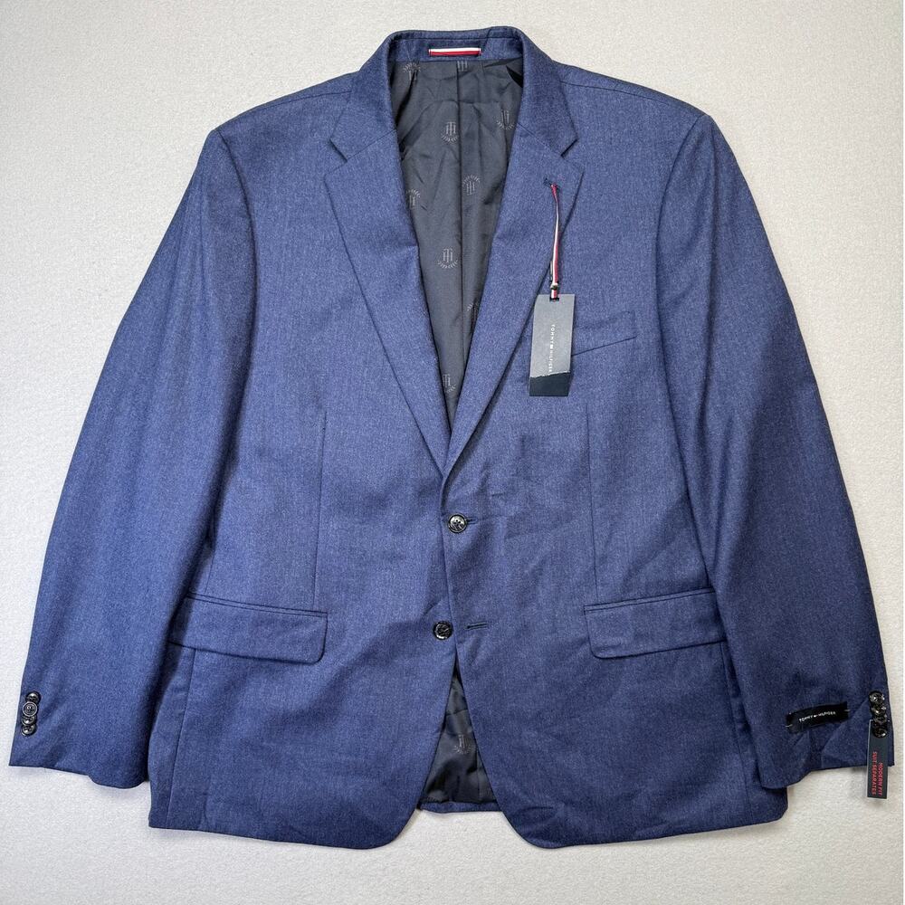 Tommy Hilfiger Men's Modern-Fit Stretch Wool Suit Jacket 48R blue  $450